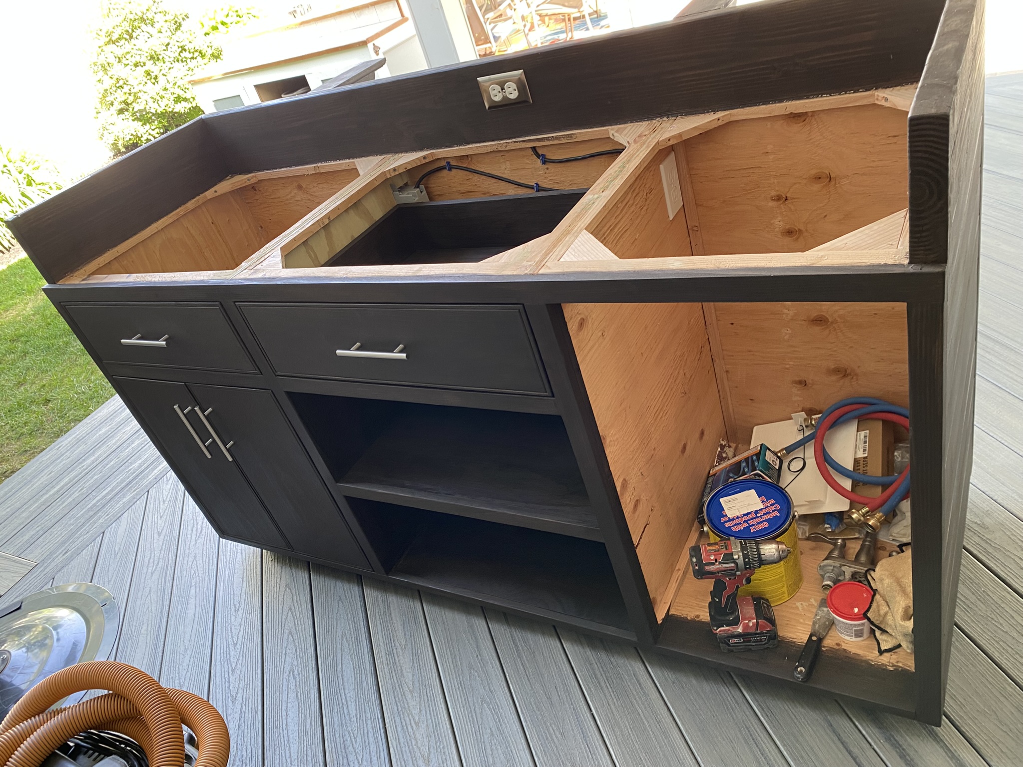 Custom Outdoor Kitchen Cabinet Installation