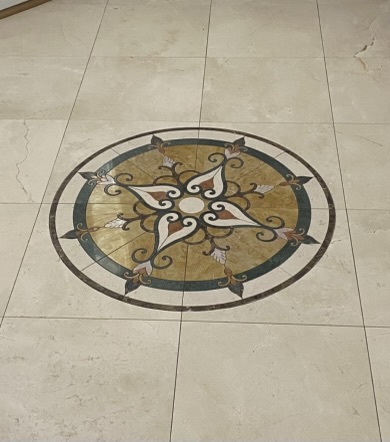Custom Tile Inlay Installation