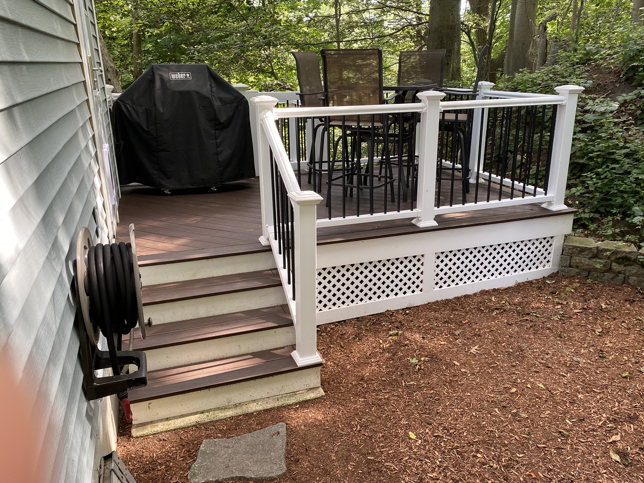 Multi-Level Composite Deck with Custom Railing