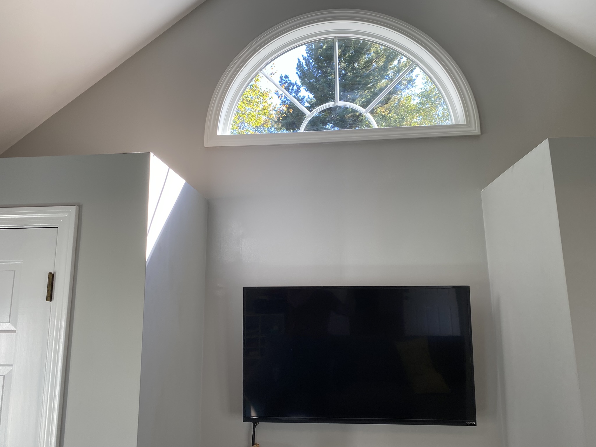 Vaulted Ceiling with Custom Transom Window